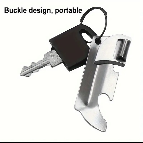 Can Opener, Multifunctional Bottle Opener, Folding Stainless Steel Mini Kitchen - Picture 4 of 8